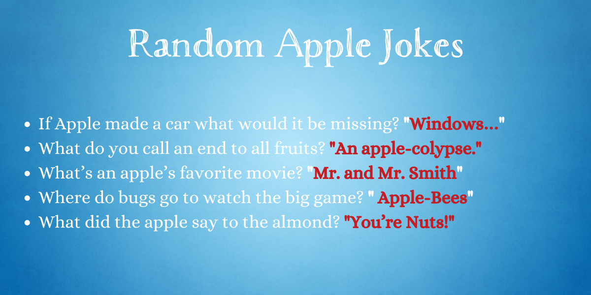 The Best 130+ Apple Jokes for the Apple Lovers! EverythingMom